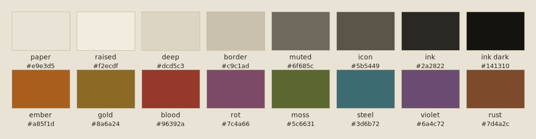 Ash Light palette