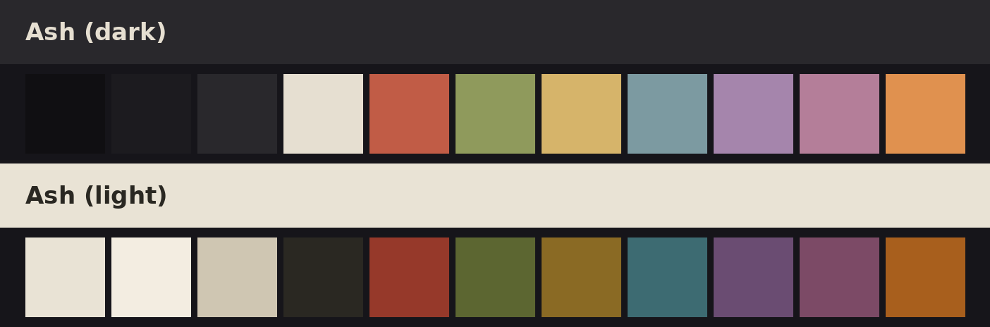 Ash palette